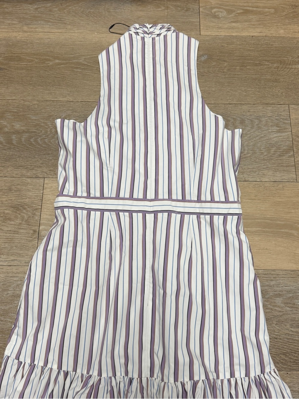 Veronica Beard Radley Striped Midi Dress Off White Multi Size 10 598$ NWT - Picture 11 of 16